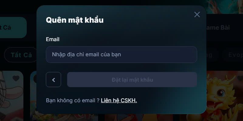 Quên mật khẩu 9BET